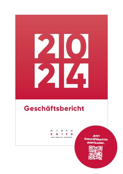 Der Bild zeigt das Deckblatt des KAIFU Geschäftsberichts 2024
