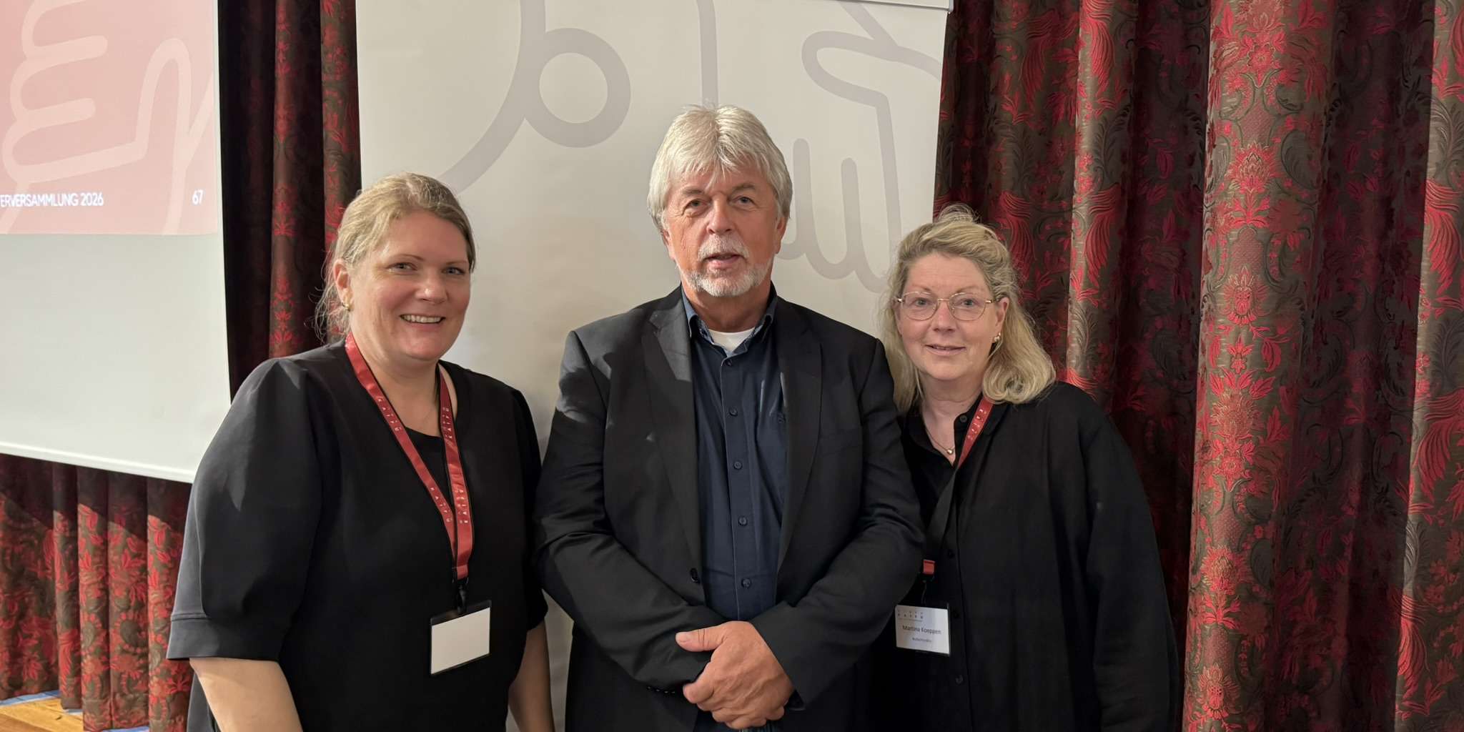 Die wiedergewählten Aufsichtsräte Gesine Heyn, Jürgen Biehl und Martina Koeppen